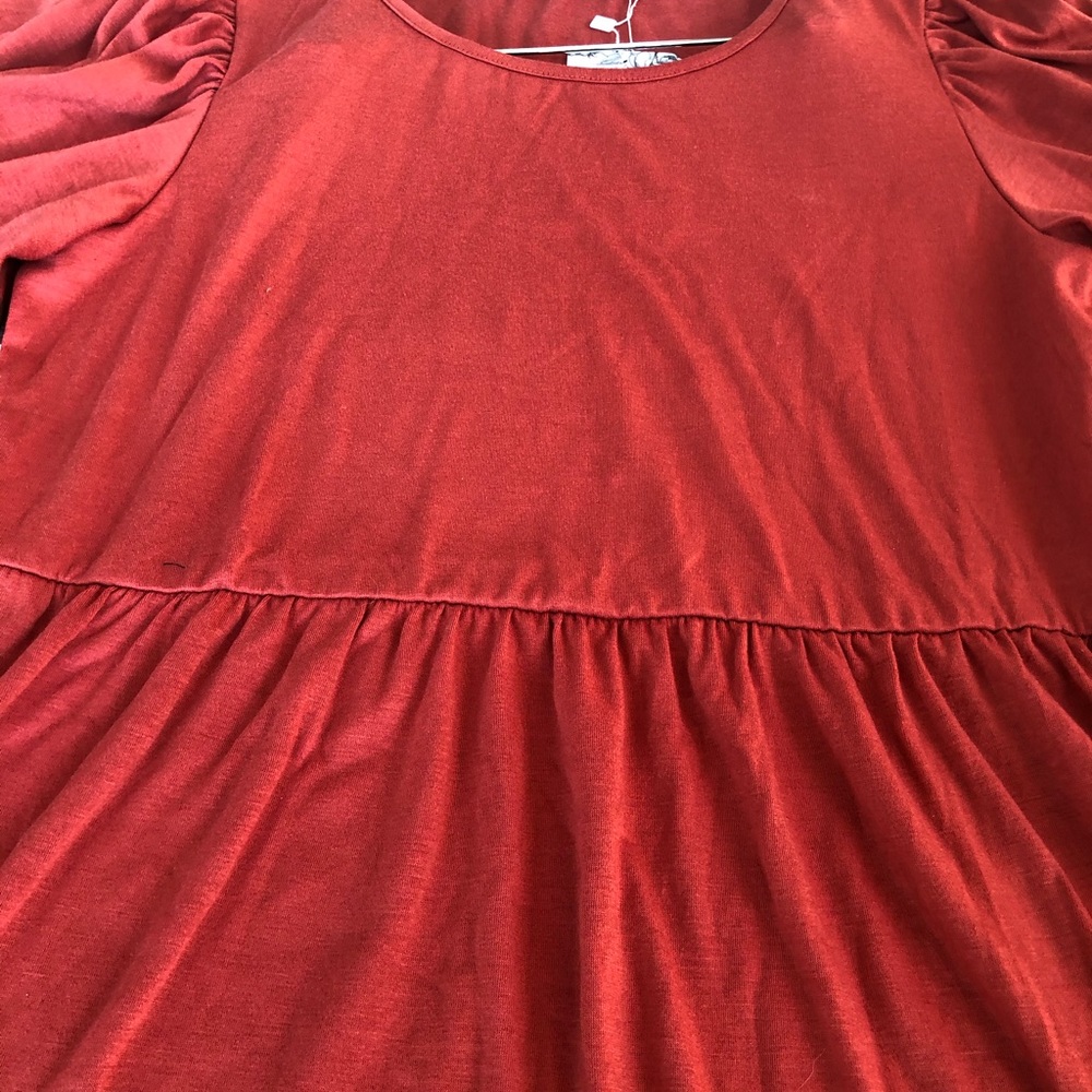 NWTSwing Dress with Pockets( Rust Red ) - Picture 5 of 12
